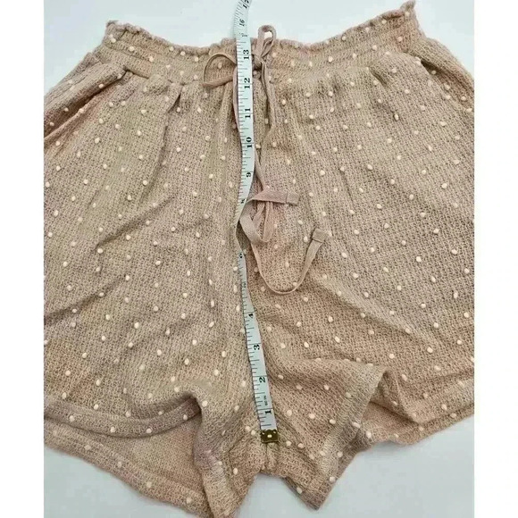 Blu Pepper Women's Size L Pink with White Polka Dot Shorts - Picture 4 of 7